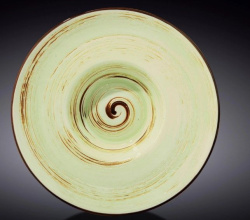 Тарелка Wilmax Spiral зеленая 250 мл, D 270 мм