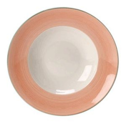 Тарелка Steelite Rio Pink бело-розовая D 300 мм.