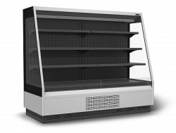 Холодильная горка гастрономическая Carboma F16-08 VM 1,9-2 0300 (Версия 2.0) (9006-9005) боковина металл