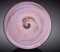 Тарелка Wilmax Spiral фиолетовая с бортом D 230 мм