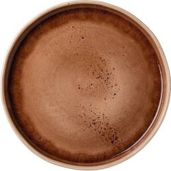 Блюдо Борисовская Керамика «Маррон Реативо», D280, H35мм; фарфор; коричневый, бежевый