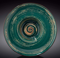 Тарелка Wilmax Spiral темно-зеленая 250 мл, D 270 мм