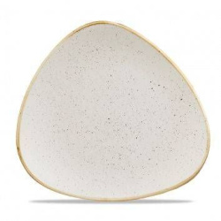 Тарелка мелкая треугольная 26,5 см, без борта, Stonecast, цвет Barley White Speckl