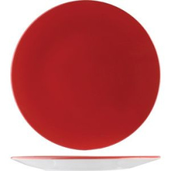 Тарелка Steelite Firenza Red бело-красный D 255 мм. H 28 мм.