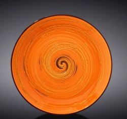 Тарелка Wilmax Spiral оранжевая D 205 мм