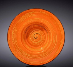 Тарелка Wilmax Spiral оранжевая 800 мл, D 200 мм