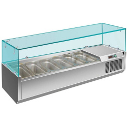Холодильная витрина для ингредиентов HURAKAN HKN-VRX1500/380