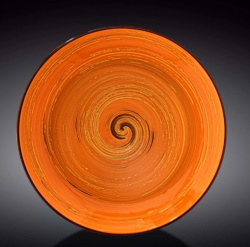 Тарелка Wilmax Spiral оранжевая 500 мл, D 285 мм