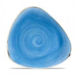 Тарелка мелкая треугольная 26,5 см, без борта, Stonecast, цвет Cornflower Blue