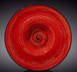 Тарелка Wilmax Spiral красная 250 мл, D 270 мм