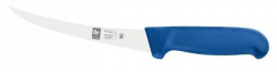 Нож обвалочный Icel Poly изогнутый (узкое жесткое лезвие) синий 150/280 мм.