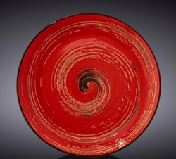 Тарелка Wilmax Spiral красная D 205 мм