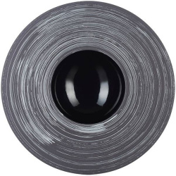 Тарелка REVOL 300 мл, d303 мм черно-серебрян. с широким краем