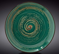 Тарелка Wilmax Spiral темно-зеленая D 255 мм