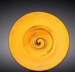 Тарелка Wilmax Spiral желтая 1100 мл, D 225 мм