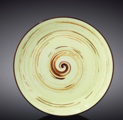 Тарелка Wilmax Spiral зеленая D 180 мм