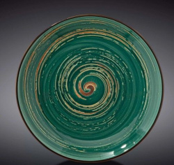 Тарелка Wilmax Spiral темно-зеленая D 205 мм