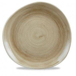 Тарелка мелкая "Волна" d28,6 см, без борта, Stonecast Patina Antique Taupe