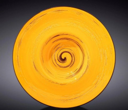 Тарелка Wilmax Spiral желтая 250 мл, D 270 мм