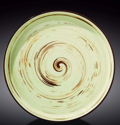 Тарелка Wilmax Spiral зеленая с бортом D 280 мм