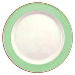 Тарелка Steelite Rio Green бело-зеленая D 300 мм. H 25 мм.