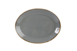 Тарелка 24 см овальная темно-серый Porland