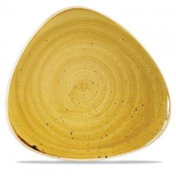 Тарелка мелкая треугольная 31,1 см, без борта, Stonecast, цвет Mustard Seed Yellow