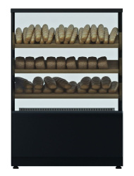 Витрина нейтральная Carboma KC70 N 0,9-2 LIGHT Bread 9006-9005 (без стекла) (Хлебная 0,9 Carboma Cube ТЕХНО)