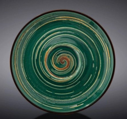 Блюдце Wilmax Spiral темно-зеленое D 150 мм