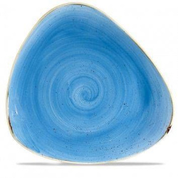 Тарелка мелкая треугольная CHURCHILL d 311мм, без борта, Stonecast, цвет Cornflower Blue SCFSTR121