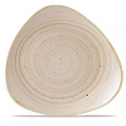 Тарелка мелкая треугольная CHURCHILL d 311 мм, без борта, Stonecast, цвет Nutmeg Cream SNMSTR121