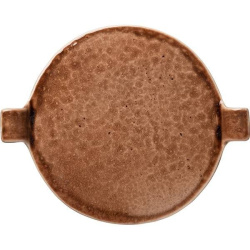 Блюдо Борисовская Керамика «Маррон Реативо», D25см; фарфор; коричневый, бежевый