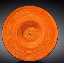 Тарелка Wilmax Spiral оранжевая 250 мл, D 270 мм