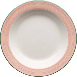 Тарелка Steelite Rio Pink бело-розовая D 215 мм.