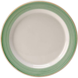 Тарелка Steelite Rio Green бело-зеленая D 200 мм. H 15 мм.