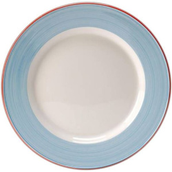 Тарелка Steelite Rio Blue бело-синяя D 300 мм. H 25 мм.
