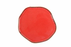 Тарелка с волнообразным краем 21см Red
