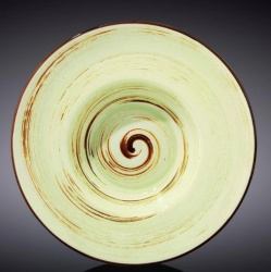 Тарелка Wilmax Spiral зеленая 1100 мл, D 225 мм