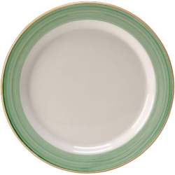 Тарелка Steelite Rio Green бело-зеленая D 265 мм.