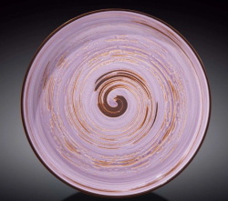 Тарелка Wilmax Spiral фиолетовая с бортом D 280 мм