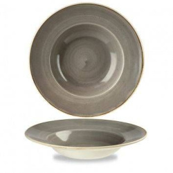 Тарелка для пасты 28 см 0,47 л, с широким бортом, Stonecast, цвет Peppercorn Grey
