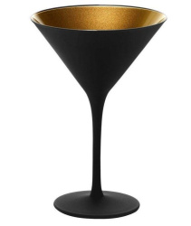 Бокал для мартини /коктейля Stolzle Bar 240мл черный/золотой d116мм h172мм