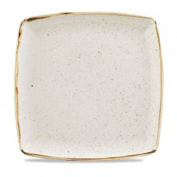 Тарелка мелкая квадратная 26,8 см, без борта, Stonecast, цвет Barley White Speckle