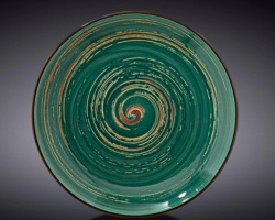 Тарелка Wilmax Spiral темно-зеленая D 230 мм