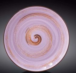 Тарелка Wilmax Spiral фиолетовая D 255 мм