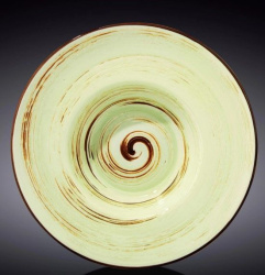 Тарелка Wilmax Spiral зеленая 1500 мл, D 255 мм