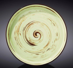 Тарелка Wilmax Spiral зеленая с бортом D 230 мм