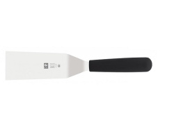 Лопатка кулинарная Icel 265 мм. изогнутая раб. часть 10,5*5 см. нерж. с пластик. ручкой, черн.
