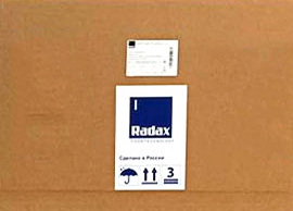 Новая упаковка оборудования ТМ RADAX