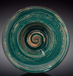 Тарелка Wilmax Spiral темно-зеленая 1500 мл, D 255 мм